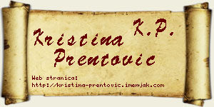 Kristina Prentović vizit kartica